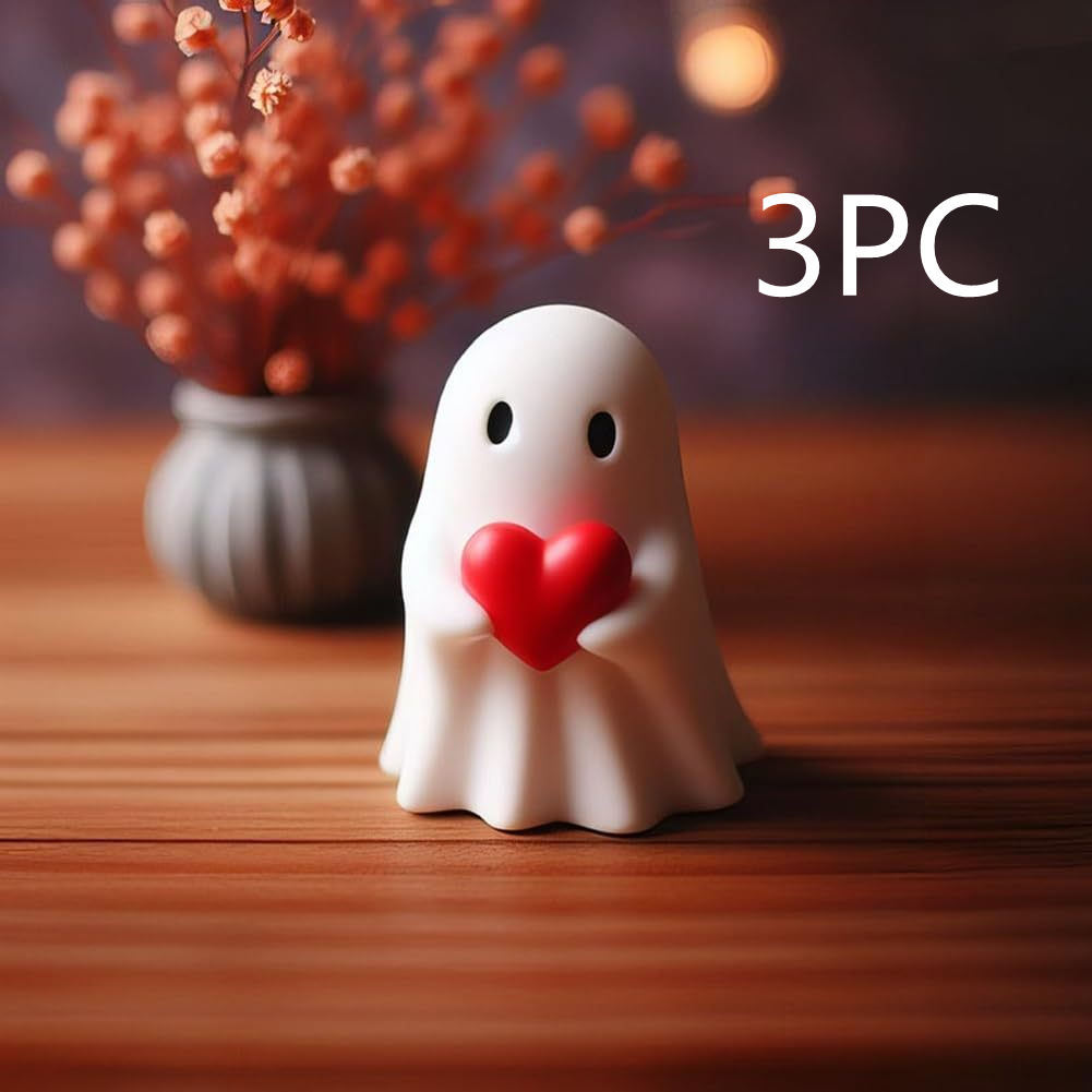 Get Spooky with a Smile: The Hilariously Adorable Middle Finger Ghost Statue - Perfect Halloween Centerpiece!