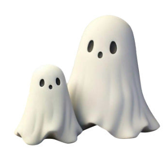 Get Spooky with a Smile: The Hilariously Adorable Middle Finger Ghost Statue - Perfect Halloween Centerpiece!